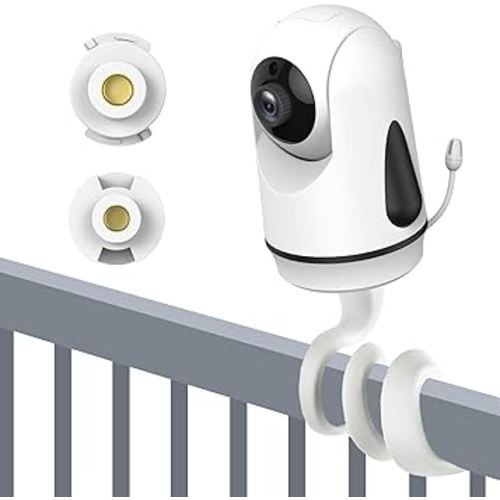 Firskids Baby Monitor Mount Compatible with HB65/HB6550/HB6250/HB66/HB6339, Universal Twist Monitor Arm Mount -White