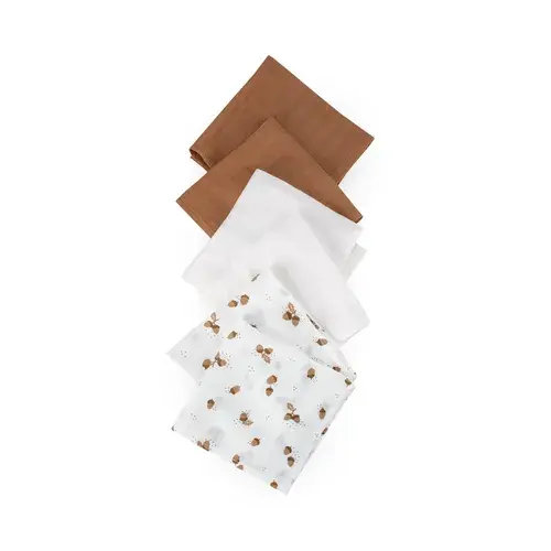 Little Bamboo 6 Pack Washers Muslin Iced Coffee | Baby Bunting AU