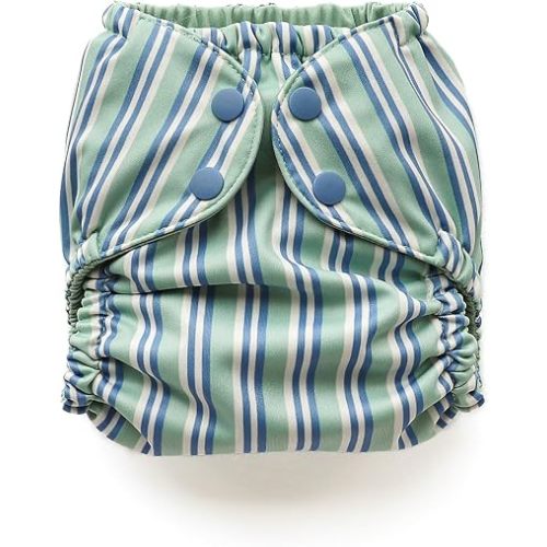 Esembly Cloth Diaper Cover, Sunday Stripe, Size 1 (7-17lbs)
