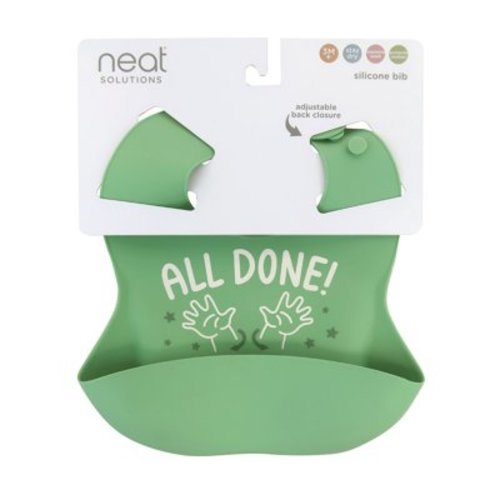 Neat Solutions Silicone "All Done" Saying Infant Unisex Scoop Bib