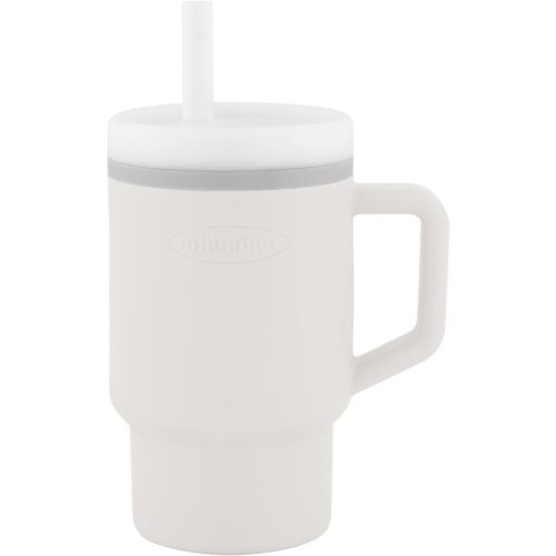 Infantino My 1st Tumbler – Adorable Miniature Tumbler with Leak-Resistant Straw and Toddler-Friendly Handle, Encourages Hydration, Easy to Clean, 9 fl. oz, Cream