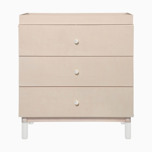 babyletto Gelato 3-Drawer Changer Dresser - Washed Natural/White