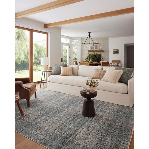 Loloi Angela Rose Ember Collection EMB-09 Denim/Charcoal 5'-3" x 7'-6" Area Rug