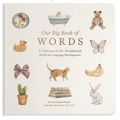 Our Big Book of First Words: A Collection of 100+ Foundational Words for Language Development (Tabitha Paige Children's Book Series)