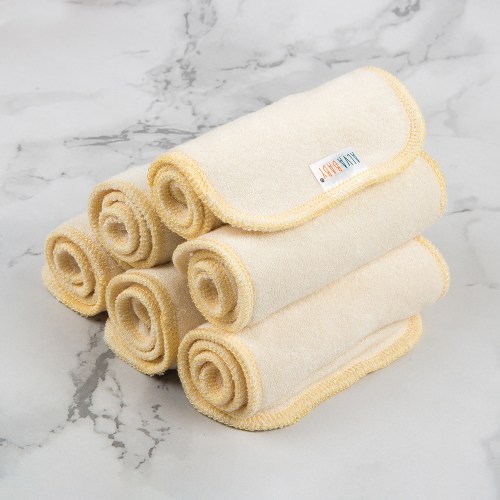 6PCS One Size 3-layer Bamboo Insert - (6XA)