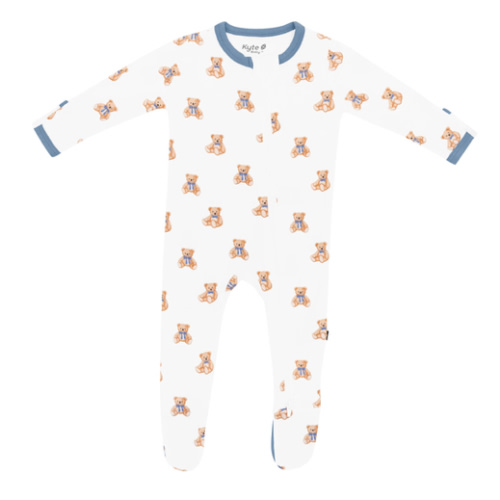 Zippered Footie in Teddy Bear