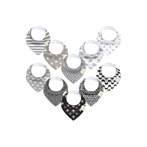 10-Pack Organic Bandana Bibs