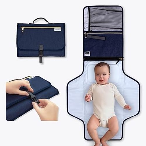 BeeStarz® Portable Baby Changing Pad 2.0 | Multi-Directional Waterproof Travel Station for Infants & Toddlers Up to 3.5 Yrs of Age | Essential - Convenient - Easy to Clean