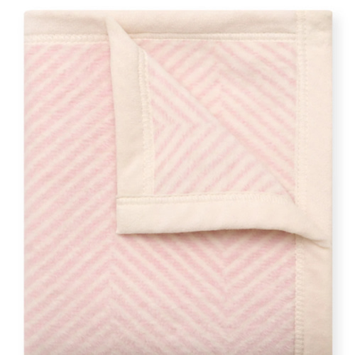 Harborview Herringbone Ballet Pink Mini Blanket