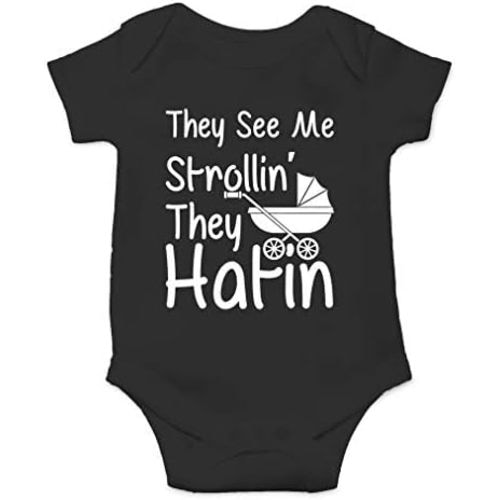 AW Fashions They See Me Strolli' They Hatin Bodysuit Newborn Boy Outfits Cute Romper Baby Girl Clothes