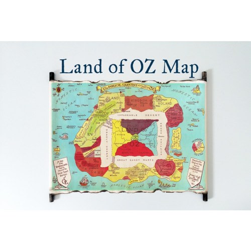 The Marvelous Land of OZ Map, The Wonderful Wizard of Oz Map, Land of Oz Fantasy Map, The Wicked Map, The Magical Countries Surrounding OZ