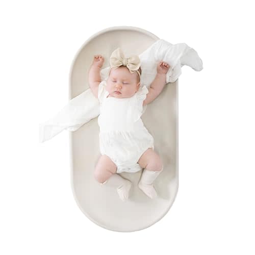 Toddlekind Premium Foam Changing Pad – Hygienic, BPA-Free, Water-Resistant, and Easy to Clean – Soft, Skin-Like PU Foam Mat with Ergonomic Design – Fits Standard Changing Tables (31.5"x16.9"), Beige