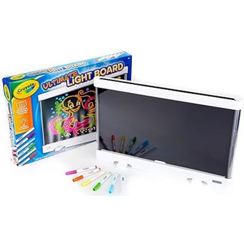 Crayola Ultimate Light Board - White, Kids Drawing Tablet, Holiday & Christmas Gifts, LED Drawing Board, Sketching Art Projector, Toys for Boys & Girls, 6+
