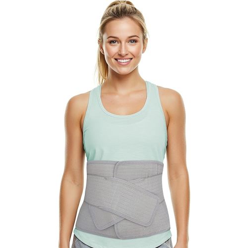 Abdominal Binder Post Surgery Tummy Tuck - Postpartum Belly Band Wrap | Post C Section Belly Binder Recovery | Stomach Compression Hernia Belt For Men or Women After Pregnancy, Hysterectomy S/M