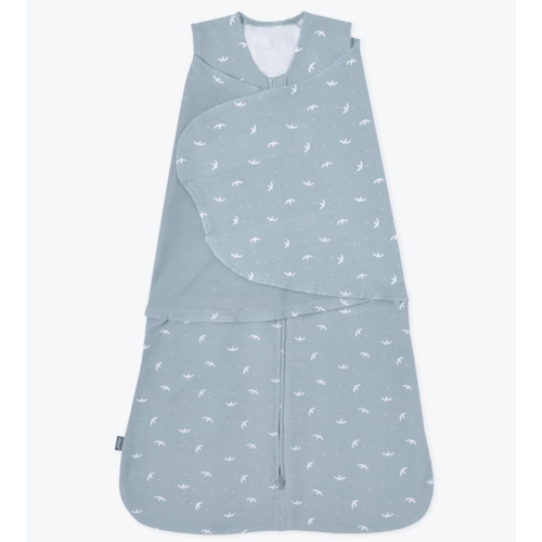 Blue Bird Print Cotton Swaddle Newborn | HALO