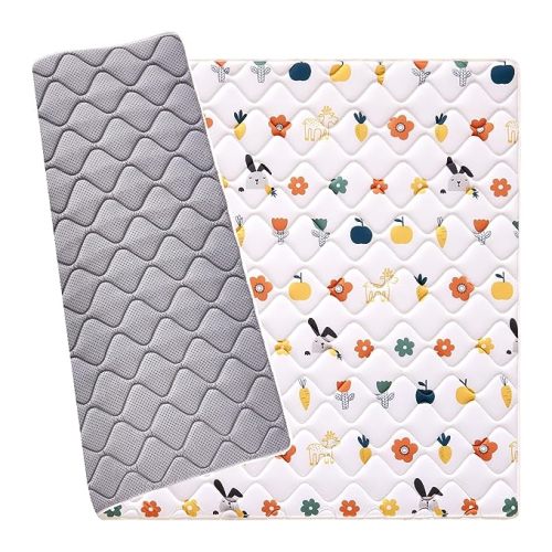 Premium 50" x 50" Foam Play Mat, Thick One-Piece Crawling Mat, Non-Slip Cushioned Playmat for Infants, Babies, Toddlers - Machine Washable