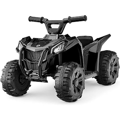 Best Choice Products 6V Kids Ride On Toy, 4-Wheeler Quad ATV Play Car w/ 1.8MPH Max Speed, Treaded Tires, Rubber Handles, Push-Button Accelerator - Black