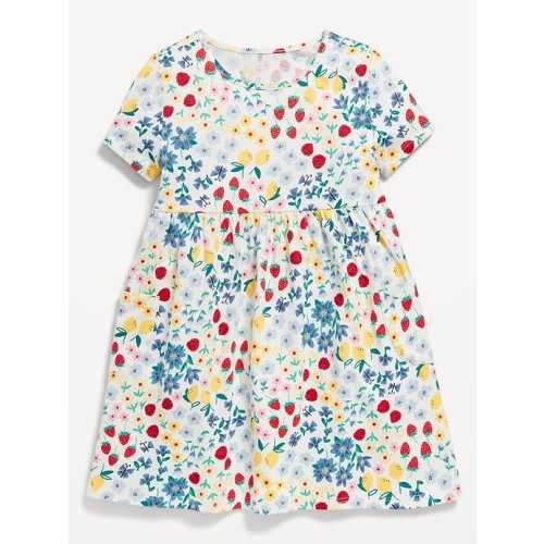 Printed Jersey-Knit Short-Sleeve Dress for Toddler Girls | Old Navy