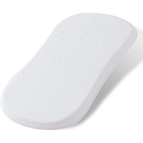 Baby Bassinet Mattress Pad, 30" x 18" x 2" Dual Sided Gel Memory Foam Mattress with Breathable Removable Soft Cover Fit for Halo Bassinest Swivel/Luxe/Glide/Flex/Premiere Series Sleeper