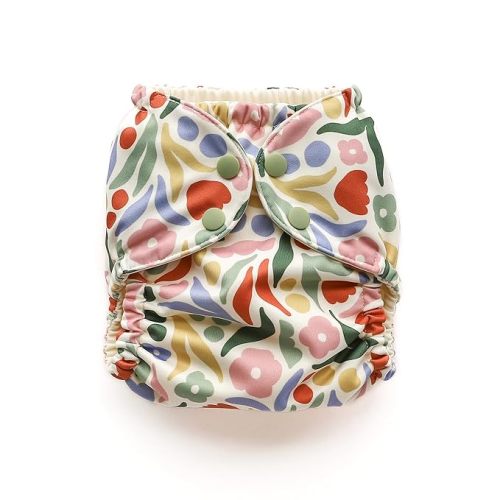 Esembly Cloth Diaper Cover, Jurassic Garden, Size 1 (7-17lbs)