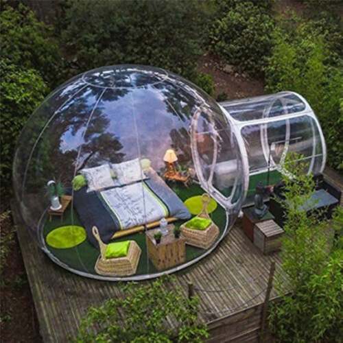 Clear Inflatable Bubble Dome Transparent Tent Snow Rain Protection Camping Tents
