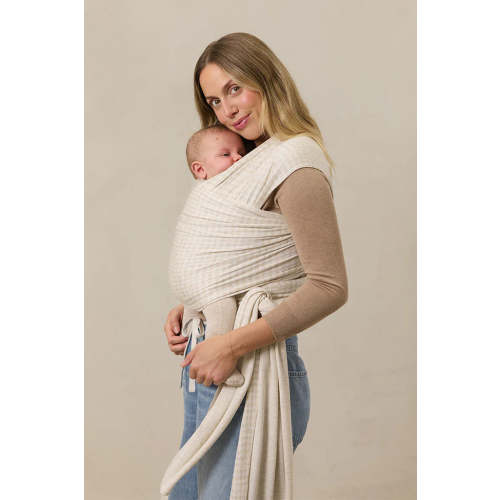 Solly Baby Cream Houndstooth Wrap