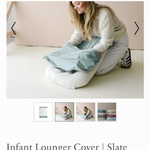 Infant Lounger Cover | Slate