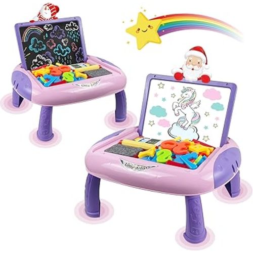Gift for 1-2 Year Old Girls, Toddler Girl Toys with Magnetic Letters and Numbers, Learning and Educational Toys for 1 2 Year Old, Girls Birthday Christmas Gifts (Unicorn Pink)