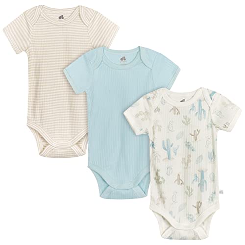 Just Born Unisex Baby 3-pack Short Sleeve BodysuitsUndershirt