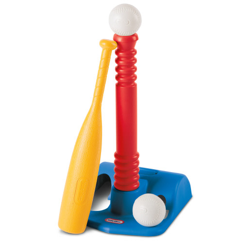 Little Tikes TotSports T-Ball Baseball Trainer Starter Set for Toddlers and Kids, Red
