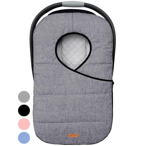 Winter Carseat Cover for Baby | Infant Car Seat Cover Baby | Doona Accessories | Winter Car Seat Canopy for Boys & Girls | New Born Essentials Must Haves for Cold Weather | Warm & Thick Fleece (Gray)