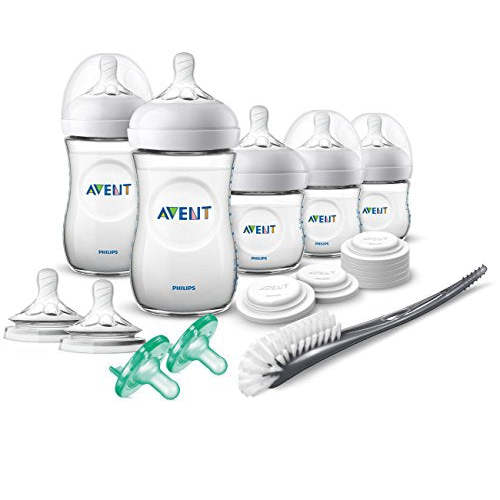 Philips Avent Natural Baby Bottle Newborn Starter Gift Set, Clear