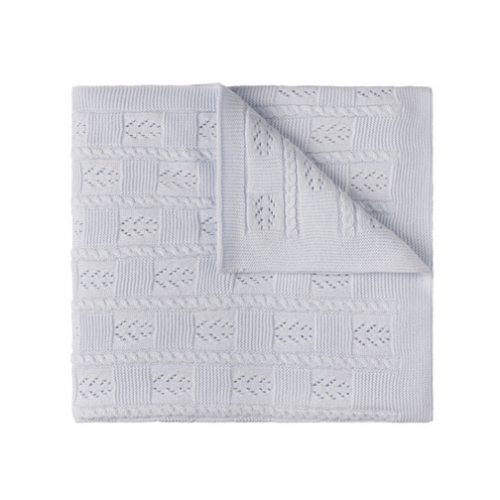 Cable Pointelle Knit Blanket I Feltman Brothers