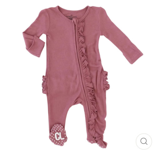 Girl Ruffle Zipper Footies - Best Sellers