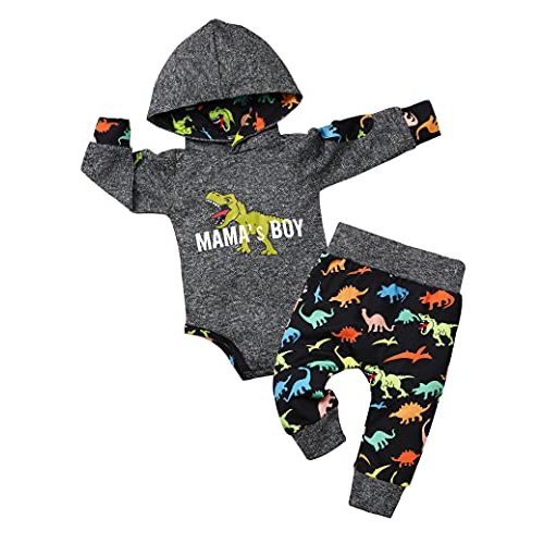 Fommy Newborn Baby Boy Clothes Plaid Letter Print Long Sleeve Hoodies + Long Pants 2PCS Fall Winter Outfits Set