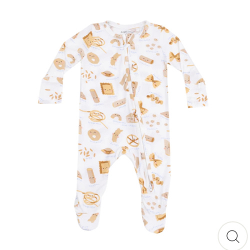 2 Way Zipper Footie - Cute Pasta