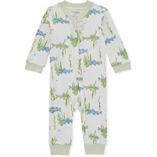Burt's Bees Baby baby-boys Sleep and Play Pjs, 100% Organic Cotton One-piece Zip Front Romper Jumpsuit Pajamas