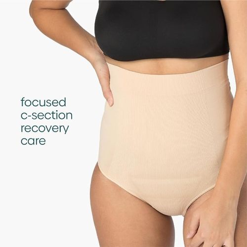 UpSpring C-Panty C-Section Recovery Underwear with Silicone Panel for Incision Care - Small-Medium - Black