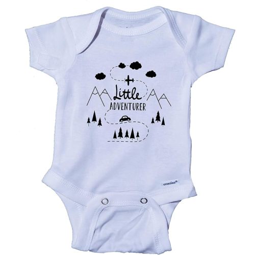 Ink Trendz Little Adventurer Outdoorsy Hiking National Parks Cute Outdoors Unisex Bodysuit Onesie