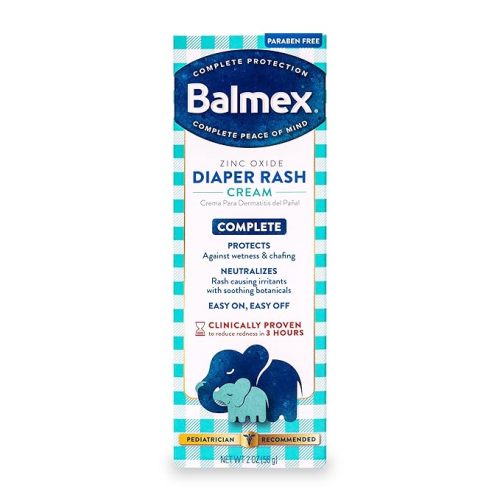 Balmex Complete Protection Baby Diaper Rash Cream with Zinc Oxide + Soothing Botanicals, 2 Ounce - 2 Ounce (Pack of 1)