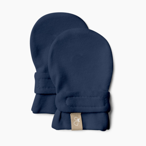 Goumi Kids x Babylist Stay On Baby Mitts - Indigo, 0-3 M