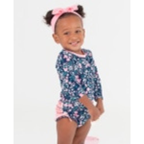 Floral Long Sleeve One Piece Rash Guard - 12 to 18 months