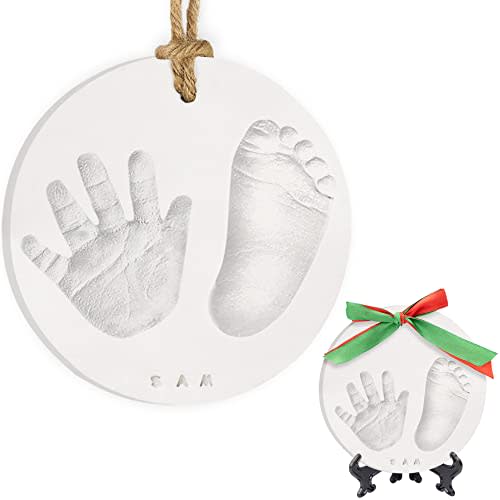 Baby Hand and Footprint Kit - Personalized Baby Footprint Ornament Kit, Newborn Handprint Keepsake Gifts for New Mom, Easy to Use Hand Prints Maker for Toddler,Mother's Day Gifts(Multi-Colored)