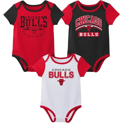 Outerstuff NBA Teams Newborn Baby and Infant Short Sleeve Bodysuit Variety 3-Pack (0-18m)
