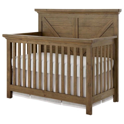 Westfield 50"W Wood 4-in-1 Convertible Crib, Harvest Brown