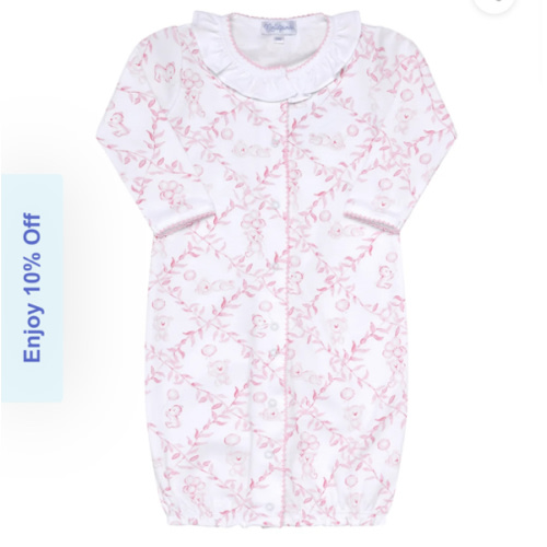 Pink Bears Trellace Baby Converter Gown