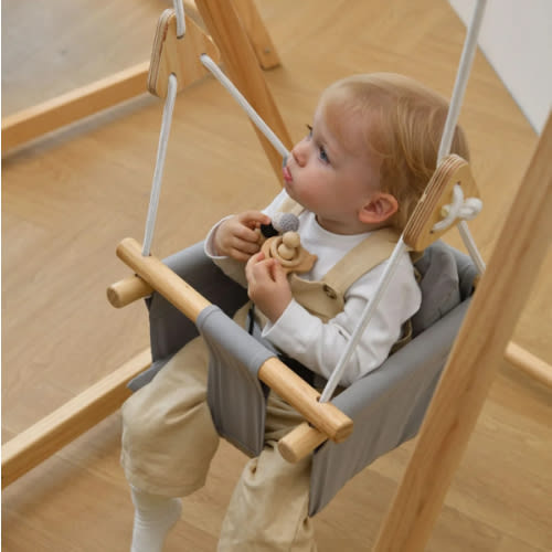 Spruce - Baby and Toddler Foldable Wooden Swing Set