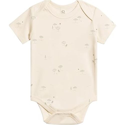Colored Organics Unisex Newborn 100% Organic Cotton Bodysuit - Short Sleeve Infant One Piece - Baby Boy and Girl Clothing