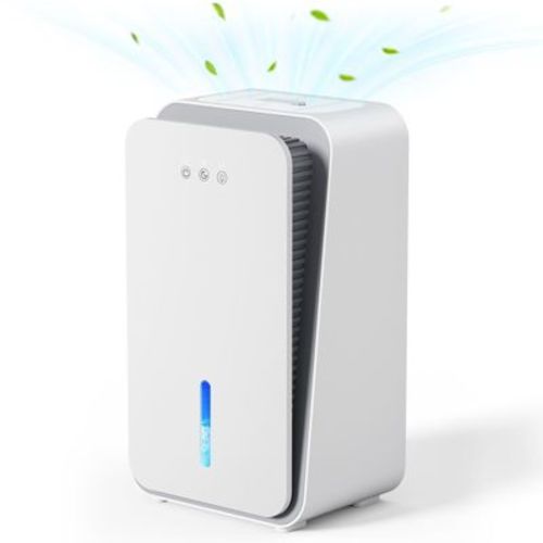 Teendow Dehumidifier for Home, 500 Sq.Ft, Auto Shut-Off, LED Light, Aromatherapy, for Bedroom, Bathroom, Basement ,White