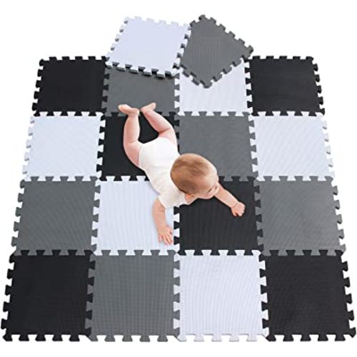 Baby Play Mat|Foam Puzzle Floor Playmat for Infants,Children Kids|Tummy Time Crawling Sit Interlocking Square Non Toxic Meiqicool 18 Piece Mat 101104112